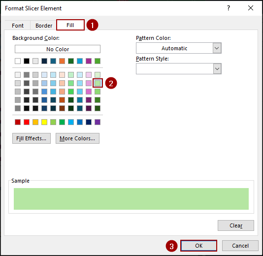 Creating a Custom Slicer Style with Defined Colors