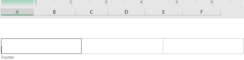 Creating a Footer Using Page Layout View from View Tab