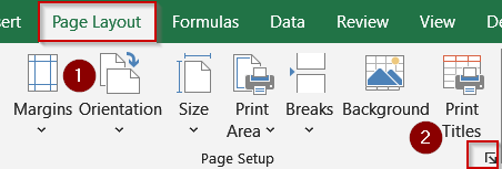 Customizing a Footer Using the Page Setup Dialog Box