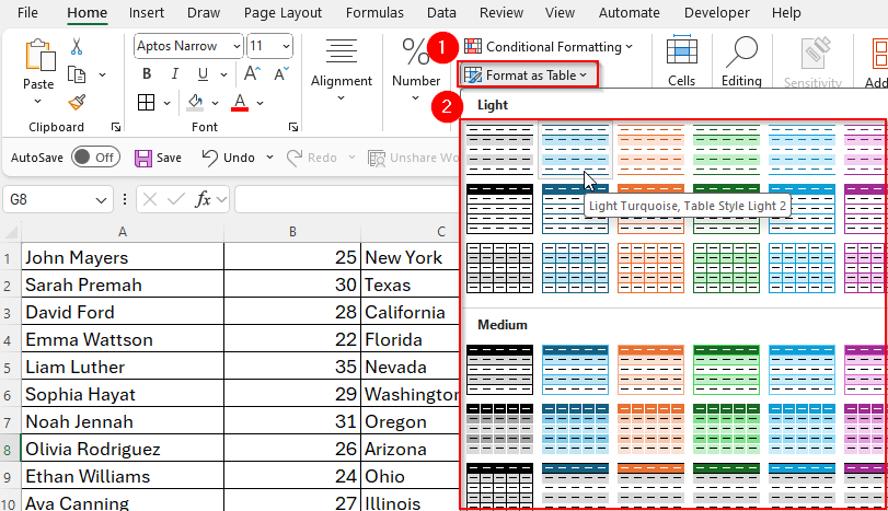 Alternative Way to Convert Data to Table for Creating Column Headers