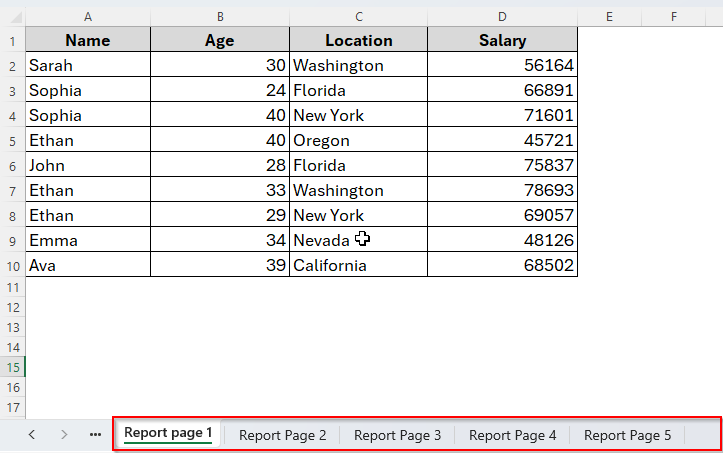 Creating Column Headers For Printing