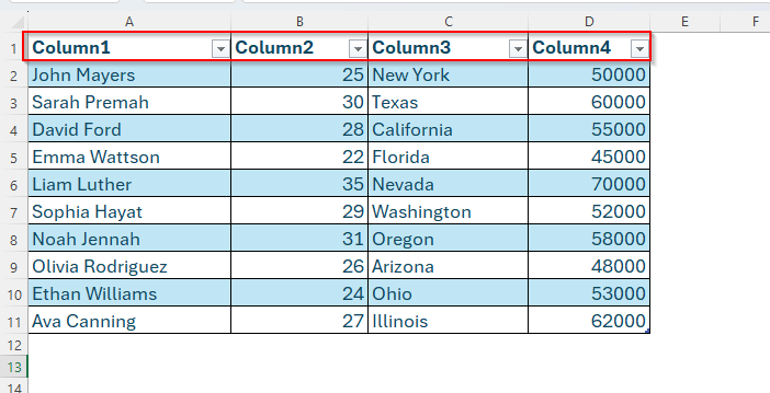 Alternative Way to Convert Data to Table for Creating Column Headers