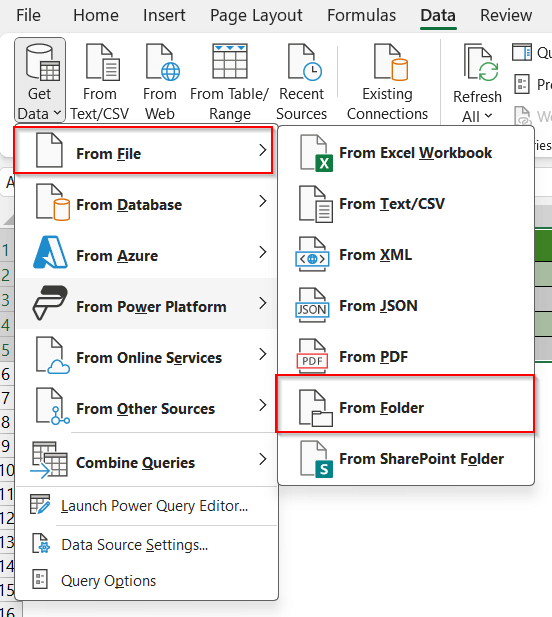 Integrate Power Query with the Get Data option to Advance Control
