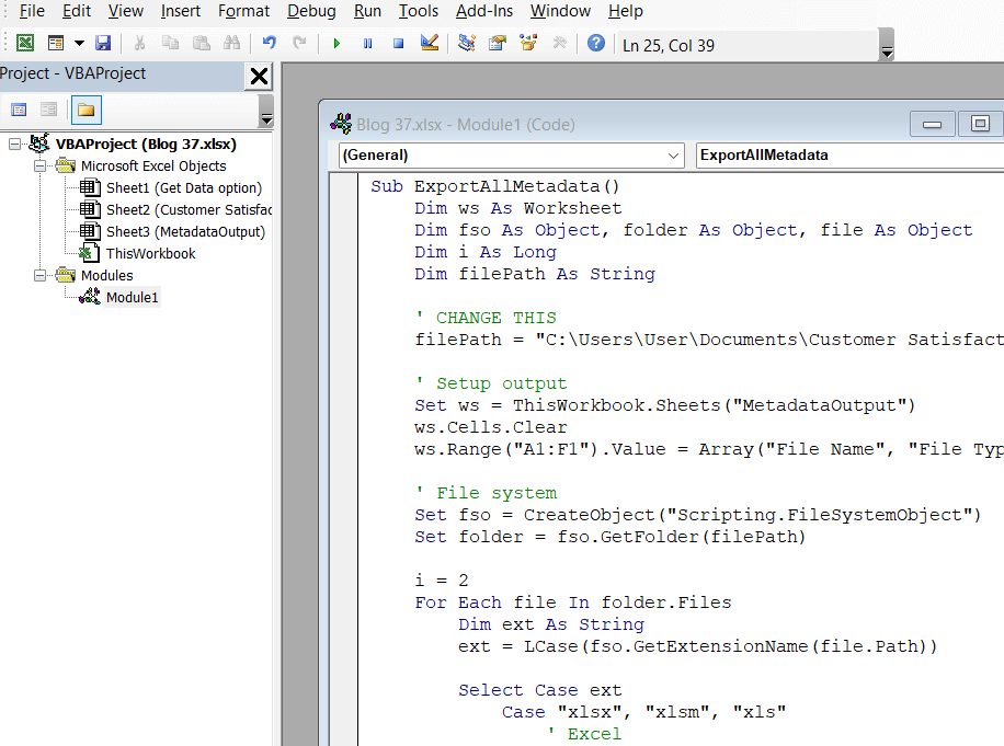Extract Internal Document Properties with VBA
