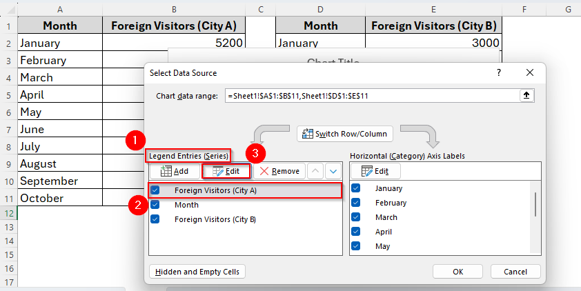 Steps to Make a Line Graph with Two Sets of Data