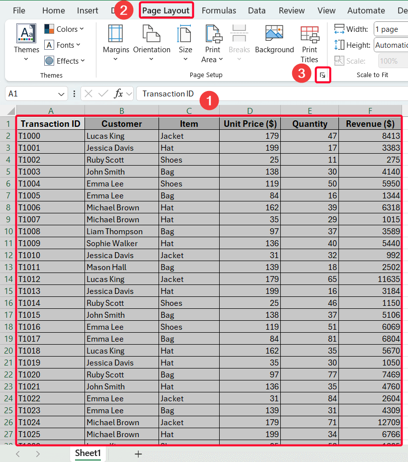 Steps to Make an Excel Spreadsheet Look Like a Page