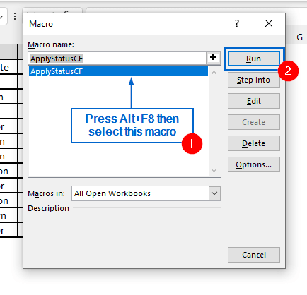 Automatically Highlight Yes Green and No Red Using VBA Editor