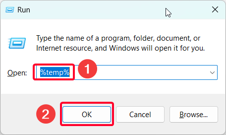 Find Temp Files from File Explorer