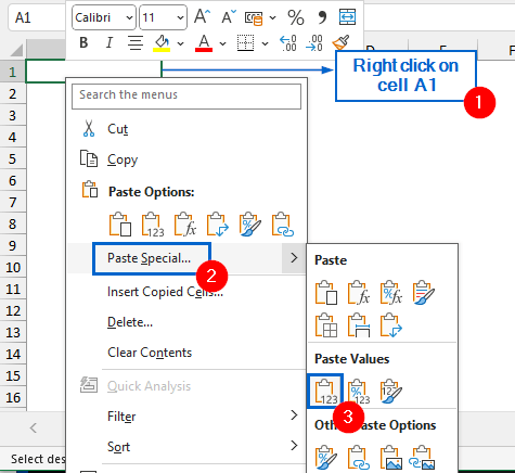 Remove Conditional Formatting Using the Paste Special Tool