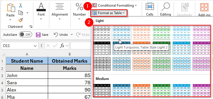 Renaming Column in an Excel Table 