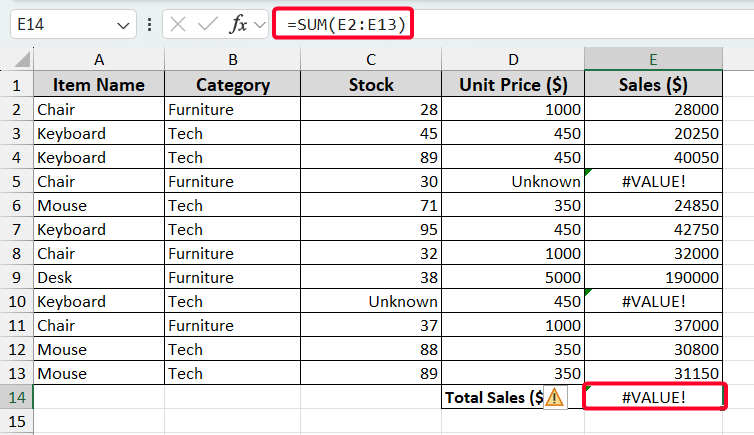 Use Trace Error Option from the Context Menu