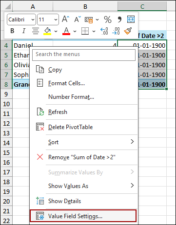 Steps to Get a Count Using Calculated Field in Excel Pivot Table