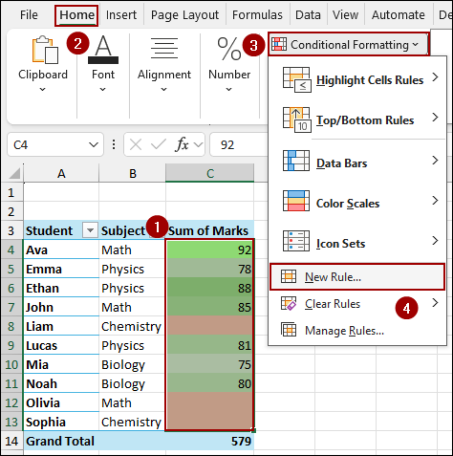 Remove Conditional Formatting from Blank Cells in Pivot Table - Excel ...