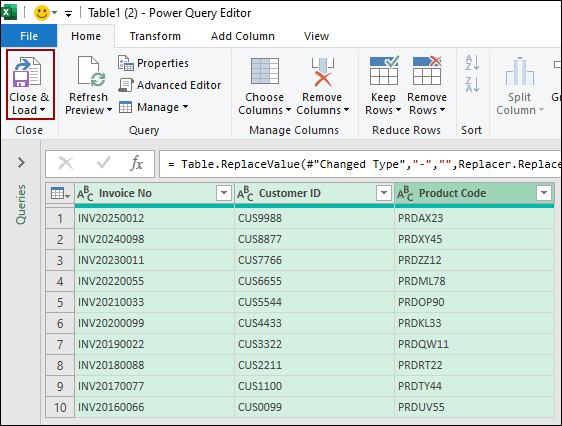 Removing Dashes in Bulk