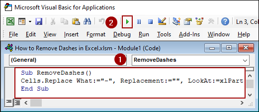 Removing Dashes in Bulk