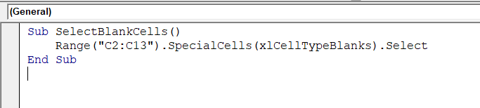 Select a Range Based on Cell Type with SpecialCells