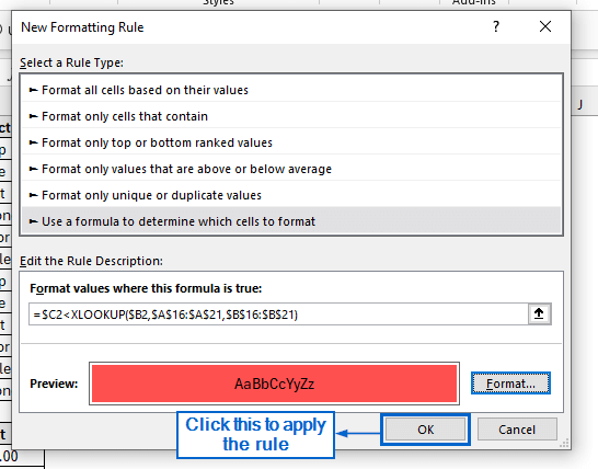 Alternative Methods to Apply Conditional Formatting Based on Lookup Value