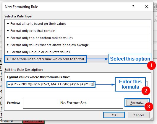 Alternative Methods to Apply Conditional Formatting Based on Lookup Value