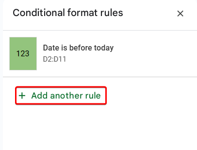 Google Sheets Conditional Formatting on Dates