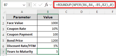 Projecting the Payment Period Using the NPER and ROUNDUP Functions