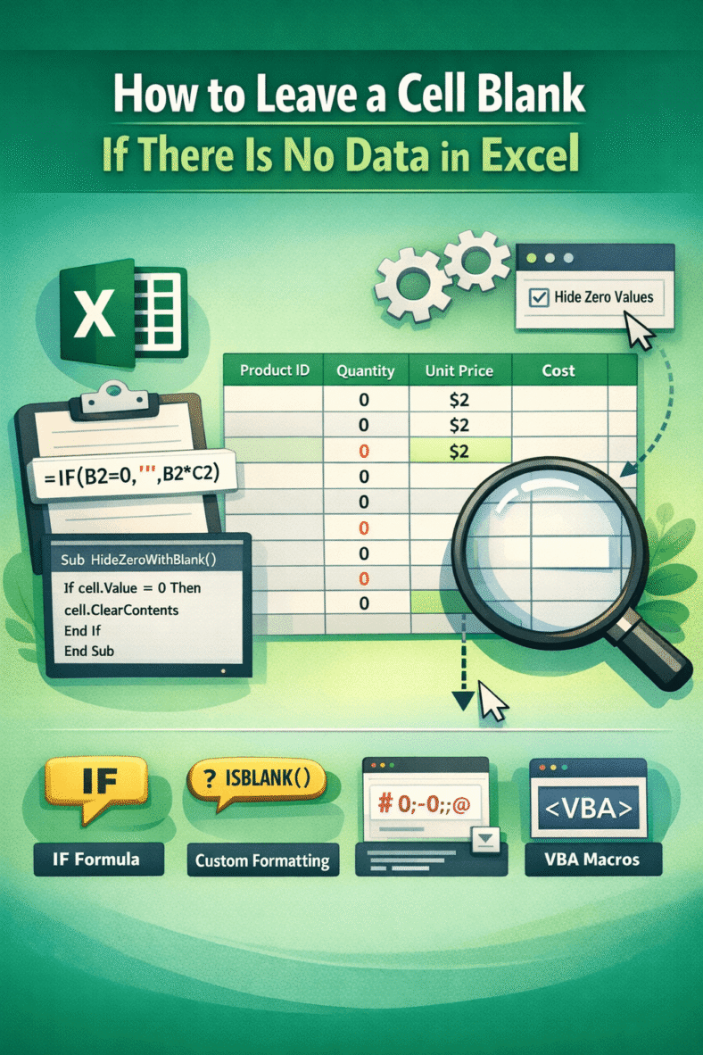 featured image - excel leave cell blank if no data