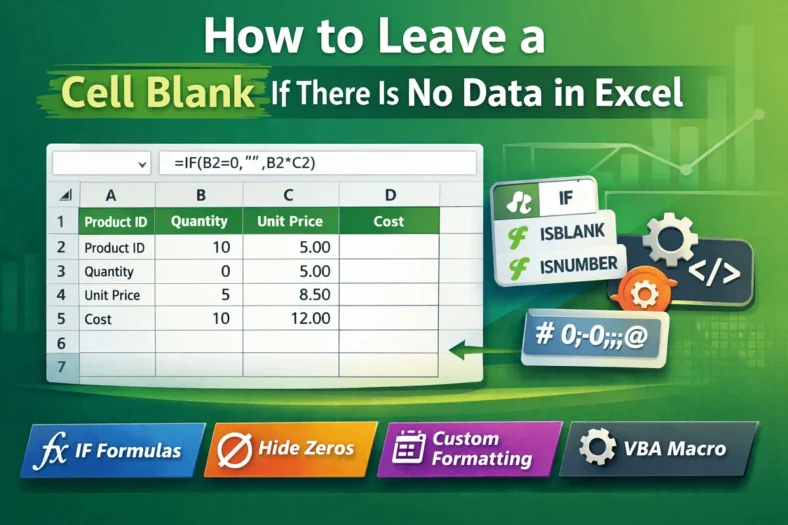 featured image - excel leave cell blank if no data