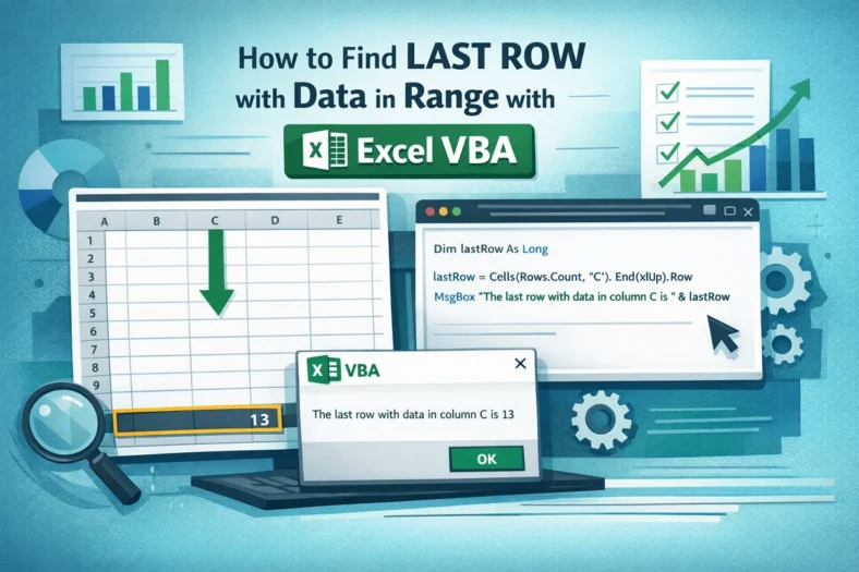 featured image - excel vba find last row with data in range