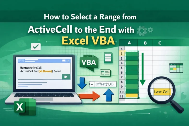 featured image - excel vba select range from activecell to end