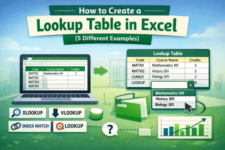 featured image - how to create a lookup table in excel