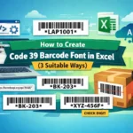 featured image - how to create code 39 barcode font in excel