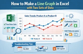 featured image - how to make a line graph in excel with two sets of data