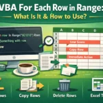 featured image - vba for each row in range