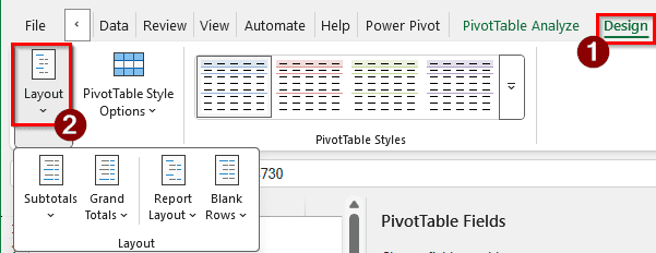 Making Use of a PivotTable to Calculate the Total Sales