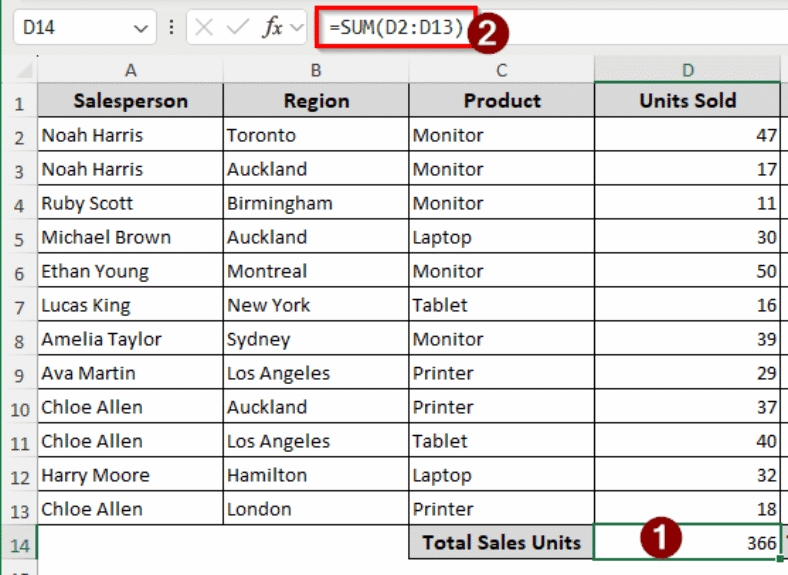 How to Calculate Total Sales in Excel (4 Different Examples) - Excel ...