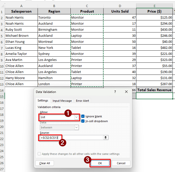 Finding the Total Sales of Each Product Using the SUMIF Function