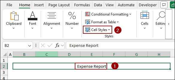 Steps to Create an Expense Report in Excel