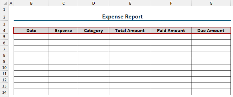 How to Create an Expense Report in Excel (with Easy Steps) - Excel Insider