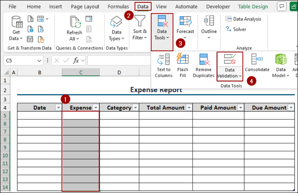 How to Create an Expense Report in Excel (with Easy Steps) - Excel Insider