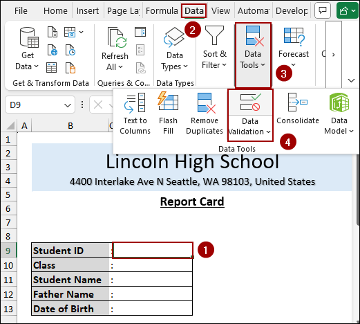 Steps to Make a Report Card in Excel