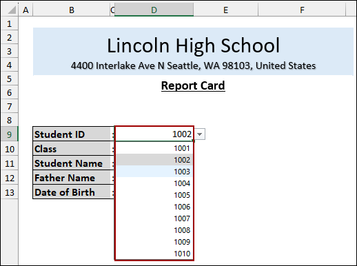Steps to Make a Report Card in Excel