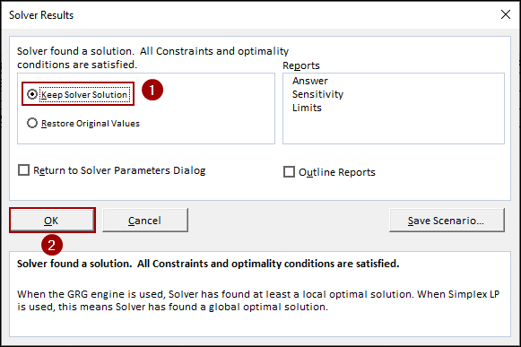 Using Solver to Find the Equation Values of X, Y, and Z