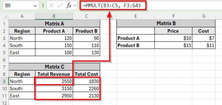 How to Do Matrix Multiplication in Excel (3 Suitable Ways) - Excel Insider