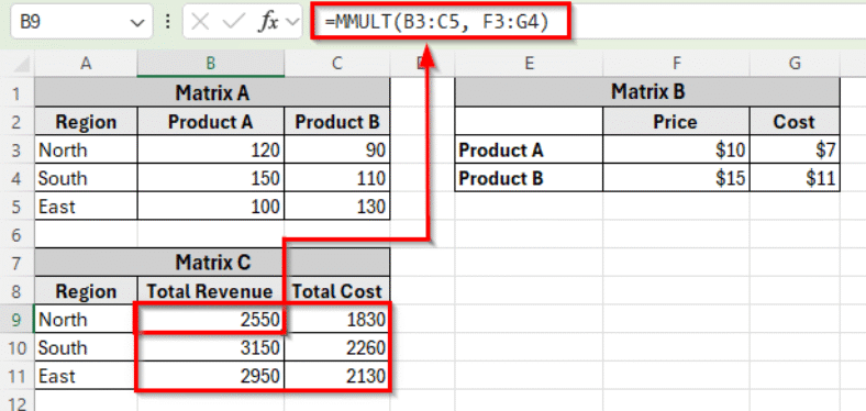 How to Do Matrix Multiplication in Excel (3 Suitable Ways) - Excel Insider