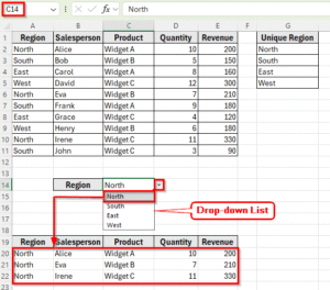 How to Extract Data Based on a Drop-Down List Selection in Excel ...