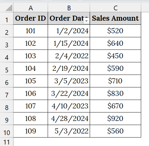 Enable Group Dates From the AutoFilter Menu
