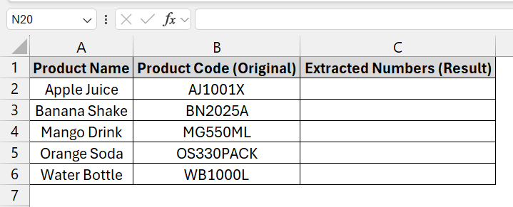 Using Dynamic Array Formula to Remove Text and Keep Only Numbers in Excel