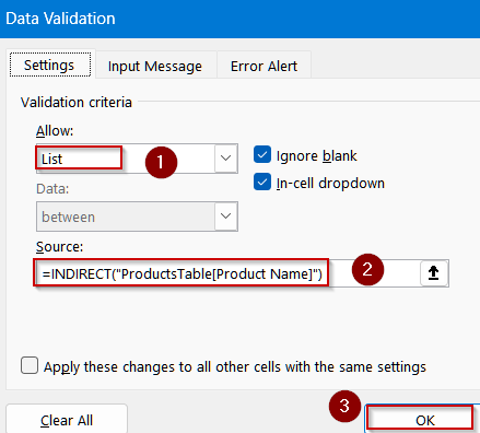 Apply the INDIRECT Function for Flexible Table References