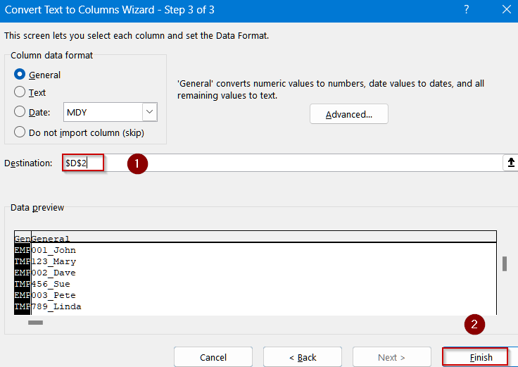 Use Text to Columns for Fixed-Width Extraction