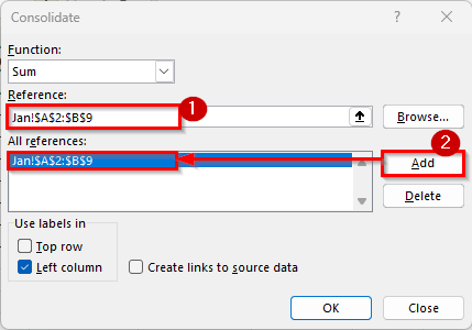 Using the Consolidate Feature to Pull the Same Cell from Multiple Sheets into a Master Column