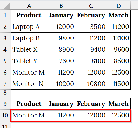 Applying the VLOOKUP with a Dynamic Column Reference